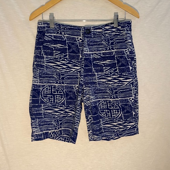 Volcom Men's Blue White Surf & Turf 4-Way Stretch Swim Board Shorts Size 30 - Picture 1 of 16